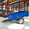 Remolque Agrícola para Exportación a África, Remolque de Tractor de Doble Eje de 6 Toneladas con Volteo Tripartito