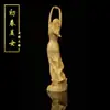 Escultura em Madeira de Buxo Natural Acessórios Criativos para Casa Personagem Beleza Ornamentos para Sala de Estar Peças de Mão em Madeira Maciça Artesanato