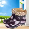 Tamanho 35-41 moda sapatos d'água femininos botas de chuva curtas de algodão botas de chuva estilo coreano sapatos de borracha antiderrapantes impermeáveis lavanderia inverno Post