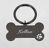 Punto de Venta al por Mayor Acero Inoxidable Placa de Identificación para Perro Colgante de Metal en Blanco Se Puede Grabar con Láser Colgante para Mascotas Hueco con Forma de Hueso