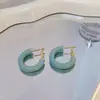 Chapado en Cobre con Oro Real, Colección Serie Azul de Moda Coreana y Japonesa, Aretes de Esmalte con Goteo para Mujer, Nuevos Pendientes y Accesorios de Lujo Ligero de Nicho