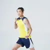 Traje de voleibol de secado rápido para hombre, traje de bádminton, chaleco, verano, venta al por mayor, compra en grupo, imprimible, número de impresión A832#