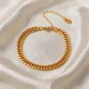 Pulseira de titânio e aço europeia e americana, aço inoxidável galvanizado, estilo vintage que não desbota para mulheres no verão, joias de luxo leve para atacado