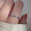Anillo Combinado de Plata Esterlina S925 Flor Lazo Amor para Mujer Ins Trendy Viento Frío Nicho Dedo Índice Anillo de Lujo Ligero