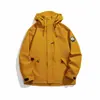 Chaqueta de color block para exteriores para pareja, chaqueta impermeable y cortavientos con capucha, ropa de montañismo
