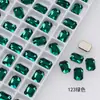 Cristal Dongzhou 8*5.5 Longo Octogonal Fundo Plano Strass Super Brilhante Sensação da Internet Ultra Brilhante Imitação de Mahjong Decoração de Unha Postiça