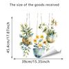 Pegatinas de Serie de Flores de Planta Artificial de Dibujos Animados y Ratán Decoración de Pared para Habitación Infantil y Dormitorio Pegatinas de Pared Impermeables Autoadhesivas