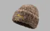 Gorro de Punto de Color Sólido Holgado para Mujer en Invierno, Moderno y a la Moda, Hace que la Cara Parezca Más Pequeña, Cálido y Protector de Orejas, Sombrero de Lana