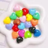 Pintura colorida cuentas de corazón gordito DIY hechas a mano cuentas sueltas cuentas inferiores pintadas a mano lindo ins cadena para teléfono móvil cuentas colgantes