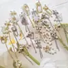 Colgante Lz Joyería para Uñas de Aleación Estilo Oscuro Flor Corazón Telaraña Cadena Borla Estrella de Mar Cruz Uña