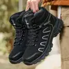 Sapatos masculinos de tamanho grande para atividades ao ar livre, com cruzamento de fronteiras, sapatos de caminhada respiráveis de cano alto, duráveis e antiderrapantes para viagens e esportes, quentes