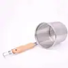 Colador de Acero Inoxidable 304 Red Filtrante para Malatang Cuchara para Fideos Cocinar Fideos Sopa en Polvo Cesto para Verduras Calientes con Malla de Gran Drenaje Colador Grande