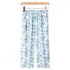 Pantalones Capri Tejidos de Primavera para Mujer de Verano para Mediana Edad y Mayores Pantalones Mom Estampados Pantalones Casuales para el Hogar para Personas Mayores