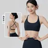 Sujetador de Yoga Anjiu para Mujer con Almohadillas Extraíbles, Tirantes Finos, Diseño de Espalda Cruzada, Sujetador Interior para Fitness y Deportes