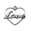 22x19mm 1g Plata Antigua DIY Aleación de Zinc Accesorios para Joyería Colgante Corazón Corazón Corazón Corazón