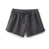 Atacado Transfronteiriço Verão Novo Roupas Femininas Estilo Europeu e Americano Manga Curta Veludo Canelado Conjunto de Moletom e Shorts