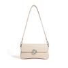 Bolso de Axila de Cuero Genuino Estilo Primavera 2026 Bolso de Hombro Cruzado de Moda Versátil Bolso de Mano de Piel de Vaca Suave Plateado
