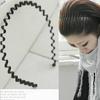 Acessórios de cabelo para lavar o rosto da Coreia do Sul, tiara de onda pequena, grampo de cabelo, tiara preta de Ferro Aço 11g
