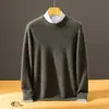 ¡Original de Comercio Exterior! Suéter de cachemira grueso de doble hebra para hombre, suéter grueso de cuello redondo, suéter de lana de manga larga