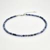 Collar de Piedra Natural de Venta Caliente Europea y Americana para Mujer 4mm Turmalina Colorida Collar Hecho a Mano con Cuentas Accesorios Transfronterizos para Mujer Verano