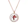 Collar Difusor de Aromaterapia para Mujer, Colgante Hueco en Oro Rosa, Puede Contener Aceites Esenciales, Apertura y Cierre Magnéticos, Venta al por Mayor de Joyería