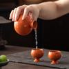 Juego de Vino en Forma de Calabaza de Buena Suerte y Prosperidad, Una Jarra y Dos Copas, Juego de Caja de Regalo Calentador de Vino de Cerámica, Dispensador de Vino para el Hogar, Jarra de Vino y Copas de Vino