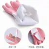 Guantes de Goma para Lavar Platos, Engrosados, Resistentes al Desgaste, Longitud Extendida, Forro Interior Integrado de Felpa, Cálidos, Forrados de Felpa para Invierno, Antideslizantes para Lavar Verduras