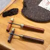 Faca para Chá Pu'Er de Madeira Ébano, Agulha de Chá, Abridor de Brique de Chá, Cone de Chá, Ferramenta para Abrir Bolos de Chá Pu'Er, Acessórios para Conjunto de Chá Seis Cavalheiros