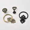 Suministrado Directamente del Fabricante, Tirador de Anilla para Puerta de Agujero Único, Tirador de Aleación Negra, Tirador de Puerta de Armario y Guardarropa, Accesorios de Ferretería para Muebles