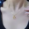 Lindo Collar de Caballo de Madera Pequeño, Diseño de Nicho Femenino, Colgante de Moda de Alta Gama, Cadena para Clavícula, Joyería al por Mayor Transfronteriza