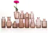 Juego de Jarrones Pequeños Decorativos de Vidrio Vintage Transparente Estilo Ins, Jarrón de Flores y Botella de Aromaterapia, El Más Vendido Transfronterizo con un Toque de Lujo