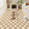 Tapete de Piso em PVC Cartoon Limpeza Rápida Resistente ao Desgaste Resistente à Sujeira Lavável Tapete de Piso para Pets Antiderrapante Resistente a Arranhões Fácil de Limpar Tapete de Piso para Sala de Estar