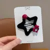 Pinza para el pelo de estrella de cinco puntas flocado para niños, Pasador lateral de oso lindo, Nuevo accesorio para el pelo para niñas, Pinza para el pelo versátil