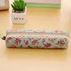 Estilo Floresta Elegante Estojo Escolar Coreano Estojo de Papelaria Lona Vintage Floral Pontilhado Estojo Escolar Comércio Exterior Estojo Escolar