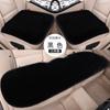 Cojín de peluche para coche de invierno sin respaldo cojín de asiento de tres piezas lana corta imitación de pelo de conejo engrosado cálido pieza única cojín cuadrado pequeño