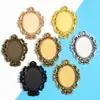 Acessórios de Joia de Liga DIY Pedra do Tempo Base Oval Pulseira Chaveiro Pingente Decorativo C114