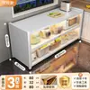 Estante de cocina, gabinete de almacenamiento de múltiples niveles de pie, aparador de losa de roca con puertas, gabinete de almacenamiento a prueba de polvo, gabinete multifuncional