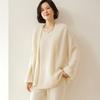 A aura está totalmente aberta! Cardigã de Tricô Cashmere Pequeno para Bebê Feminino, Xale de Manga Externa, Suéter Solto, Casaco Preguiçoso