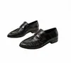Versión de Piel de Vaca ~ Mocasines Plisados Retro Británicos para Mujer, Versátiles, sin Cordones, para Personas Perezosas, para Ir al Trabajo, Zapatos Pequeños de Cuero, Tacón Grueso, Zapatos de Suela Única