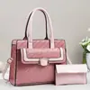 Bolsa Feminina com Padrão Trançado, Design de Nicho, Bolsa de Ombro Versátil para o Dia a Dia, Bolsa Grande Capacidade Transfronteiriça para Mãe e Filha