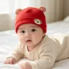 Gorro para bebé para primavera y otoño, adecuado para recién nacidos e infantes, protege la fontanela, diseño de osito, unisex, cubrecabezas estilo coreano
