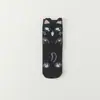 Calcetines de comercio exterior transfronterizos estilo académico coreano japonés para mujer, lindos calcetines de gatito de dibujos animados para otoño e invierno, fabricantes al por mayor