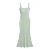 Vestido camisola súper sexy y que realza la figura para chicas, con copas incorporadas, ajustado, elástico, estilo sirena largo.