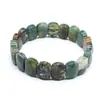 Joyería de Cristal Transfronteriza, Piedra Natural, Pulsera de Amatista de Moda para Mujer, Ojo de Tigre Multicolor con Etiqueta de Mano Facetada