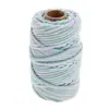 Corda de Fio de Algodão Colorido Core-Spun com Cor Gradiente para Materiais de Tecelagem Manual, Pulseiras de Joias, Corda Redonda Feita à Mão DIY