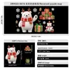 Decoraciones Festivas de Papá Noel Pegatinas Electrostáticas para Puertas de Vidrio Ventana Hombre de Jengibre Copo de Nieve Pingüino Regalo Oso Blanco