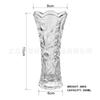 Jarrón de Cristal Ondulado Estilo Europeo Nutre-Agua Bambú Rico Arreglo Floral Adornos de Escritorio Sala de Estar Pasillo Narcisos Jarrón Decorativo