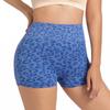 Shorts Deportivos de Verano de Cintura Alta con Control de Abdomen de Venta Caliente Transfronterizo Europeo y Americano, Shorts Durazno con Estampado de Leopardo, Shorts para Correr, Fitness, Yoga