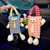 Porta lenços de carro pendurado monstro de desenho animado bolsa pendurada para lenços encosto de cadeira de carro caixa de lenços de carro suprimentos para decoração de interior de carro