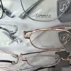Gafas Retro sin Montura Semi-Titanio Pure Desire para Miopía para Mujer Montura Grande Doradas sin Montura Venta al por Mayor